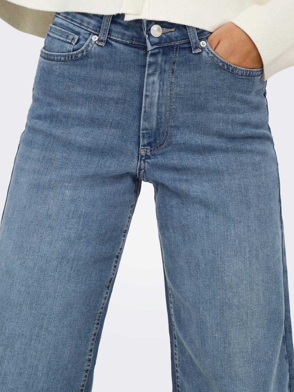 Jeans Wide Fit Donna Special Blue Grey Denim - Santangelo