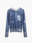Maglione effetto denim Donna Blu - Santangelo