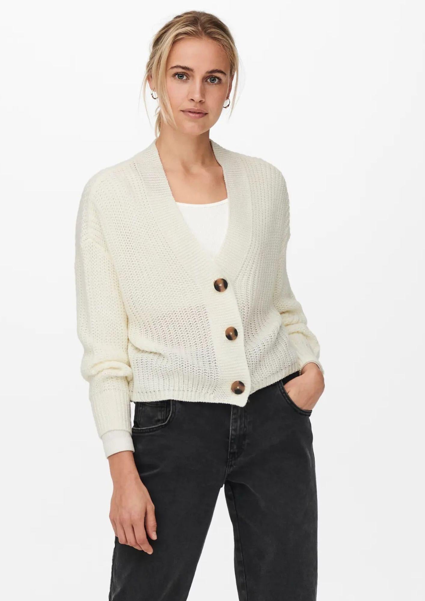 Only Cardigan Donna Bianco - Santangelo