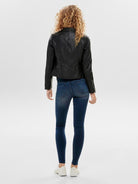 ONLY Only ONLGEMMA Giacca in finta pelle Donna Nero Giubbino