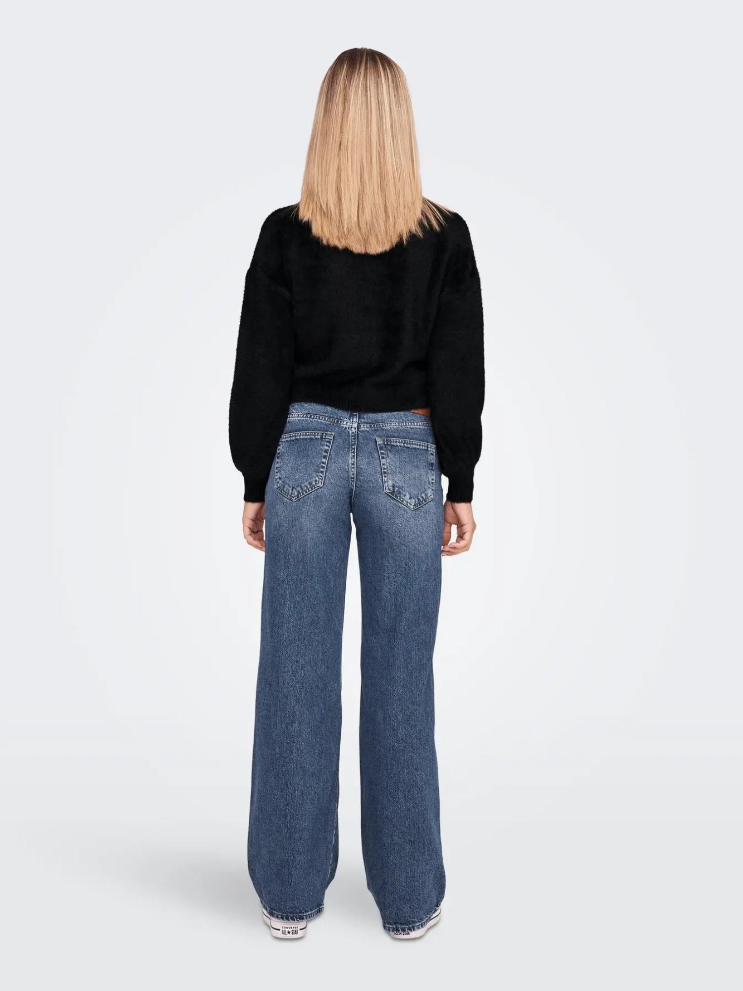 Only ONLPIUMO Pullover Donna Nero - Santangelo