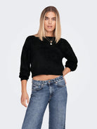 Only ONLPIUMO Pullover Donna Nero - Santangelo