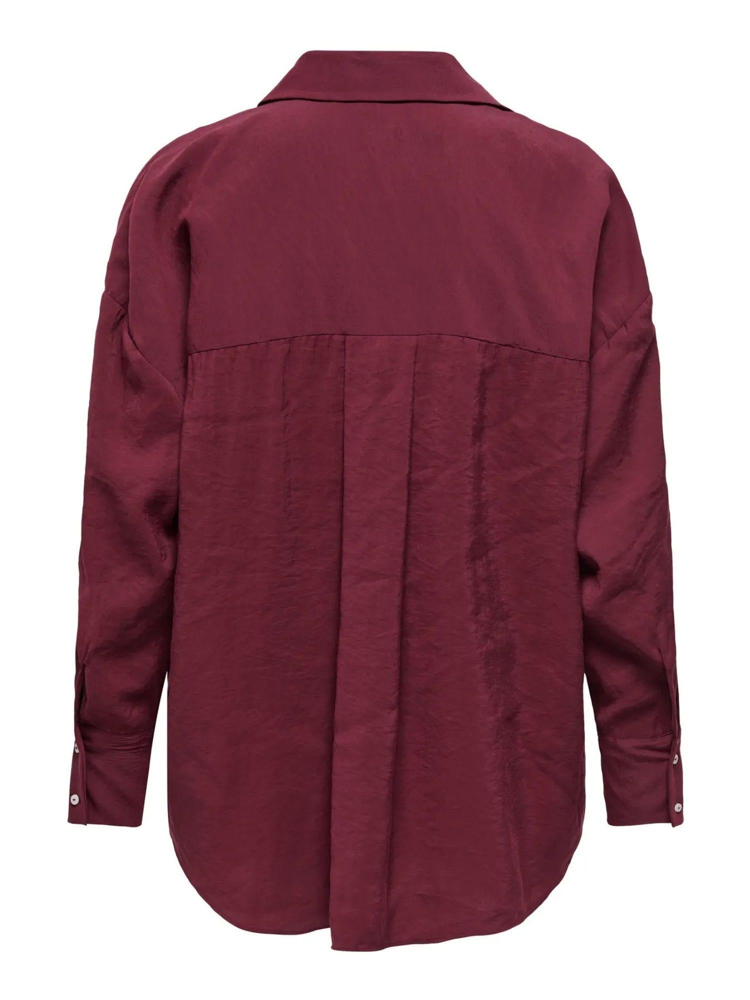ONLY Only ONLZAZIMA Camicia Donna Burgundy Camicia
