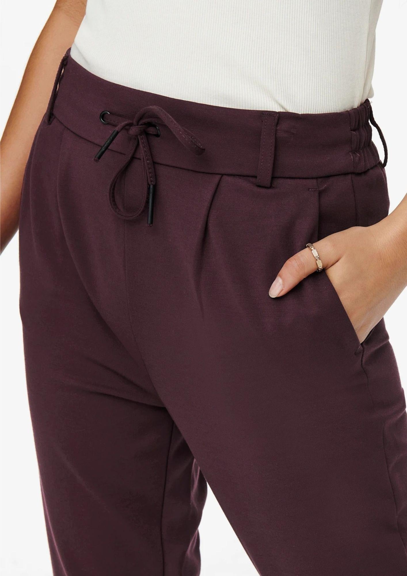 ONLY Only Pantaloni Donna Poptrash Bordeaux Pantalone