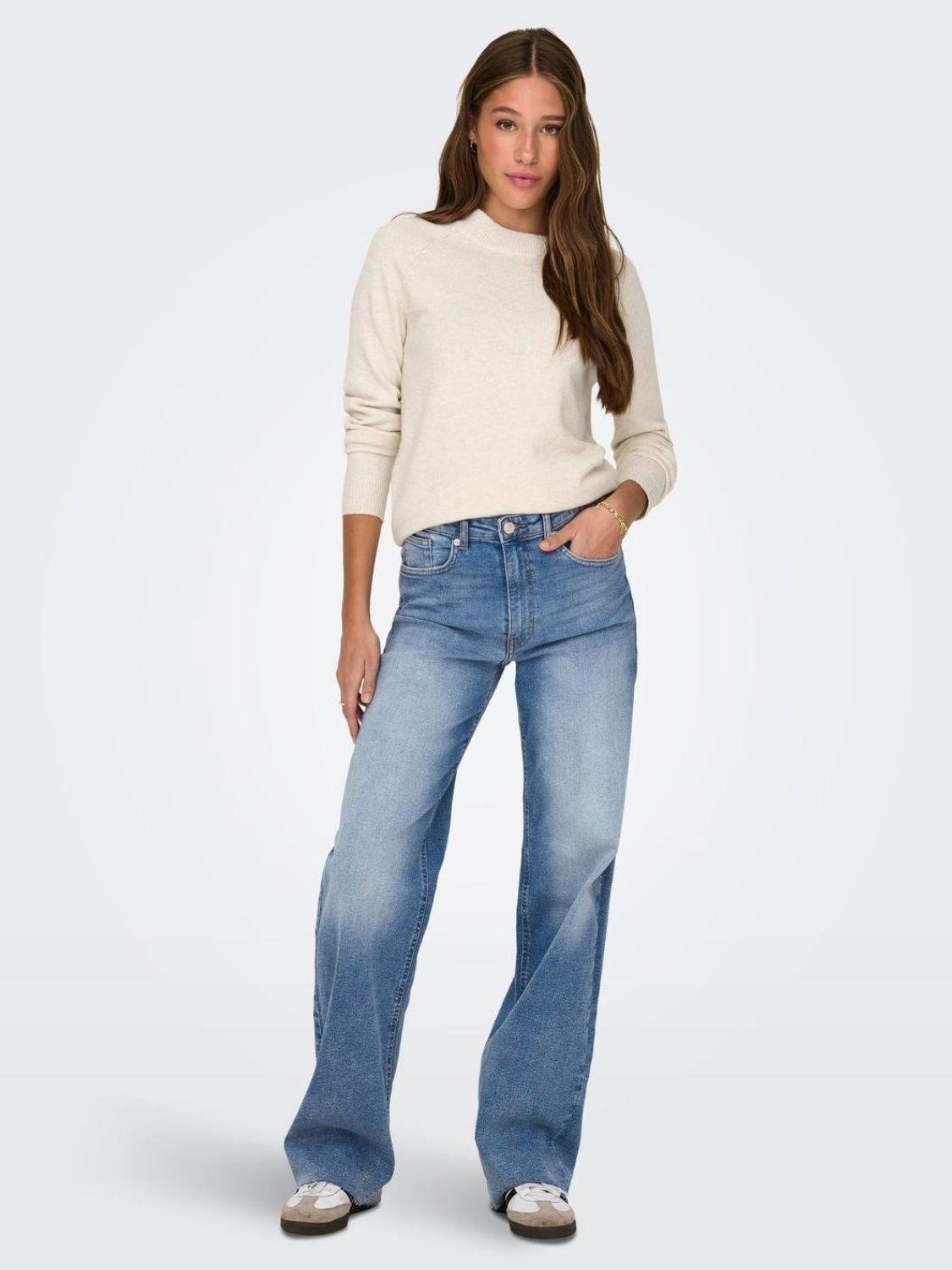 Only Pullover Donna Rica Beige - Santangelo
