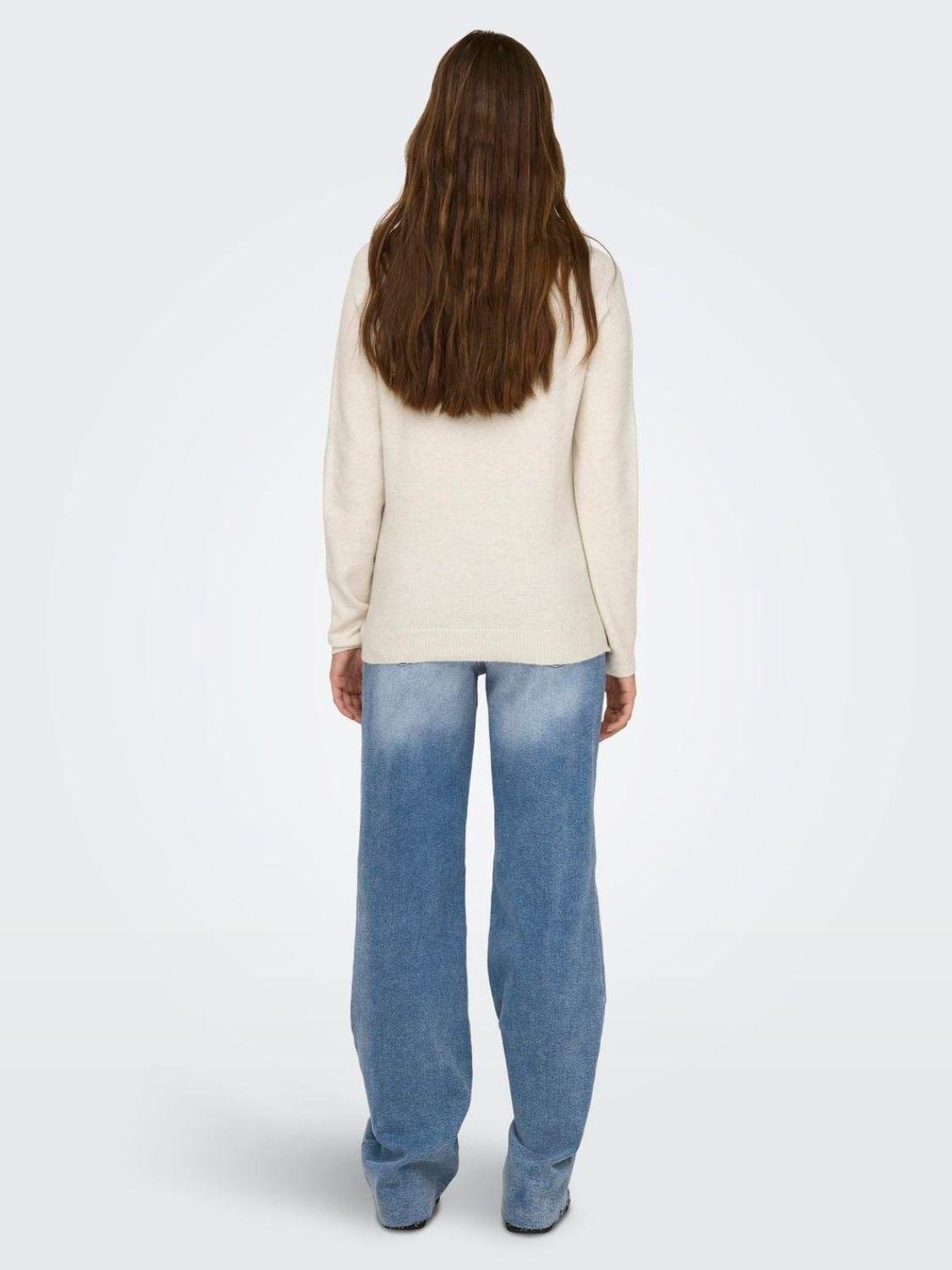 Only Pullover Donna Rica Beige - Santangelo