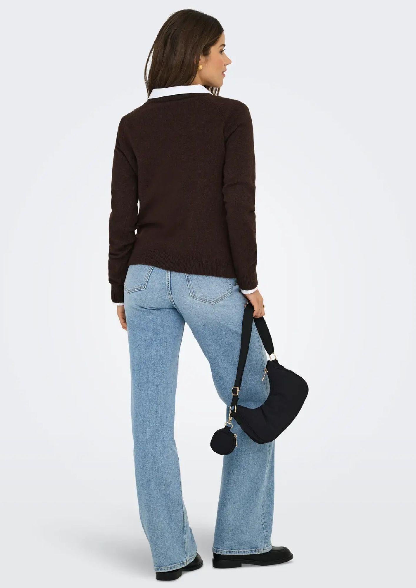 Only Pullover Donna Rica Cioccolato - Santangelo