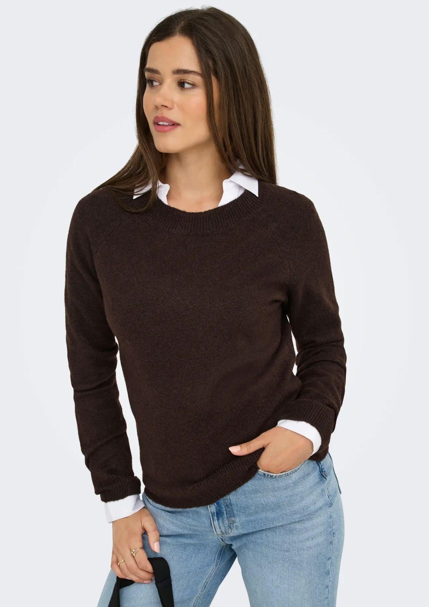 Only Pullover Donna Rica Cioccolato - Santangelo