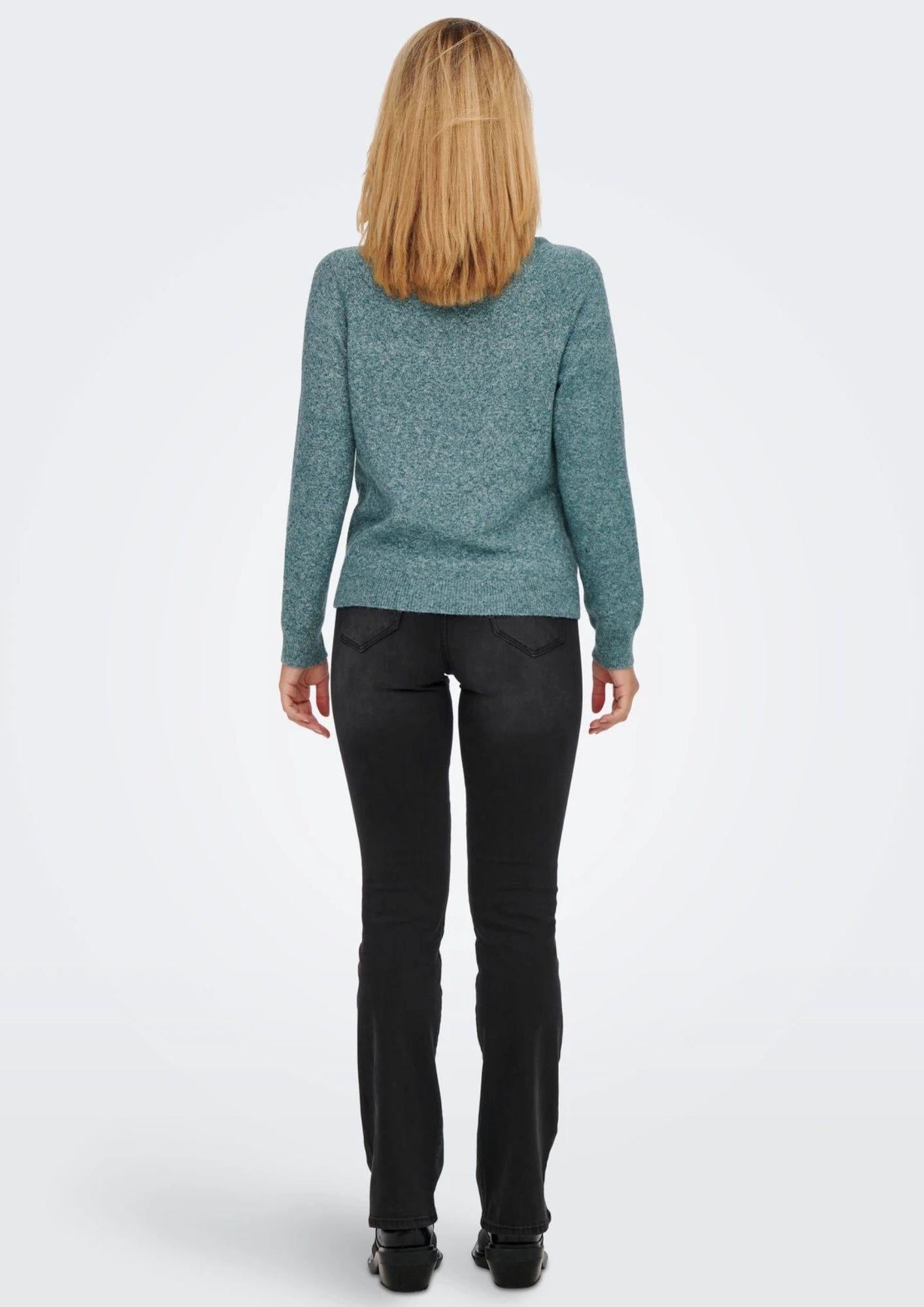 Only Pullover Donna Rica Verde - Santangelo
