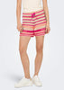 Women's Shorts Beige and Fuchsia