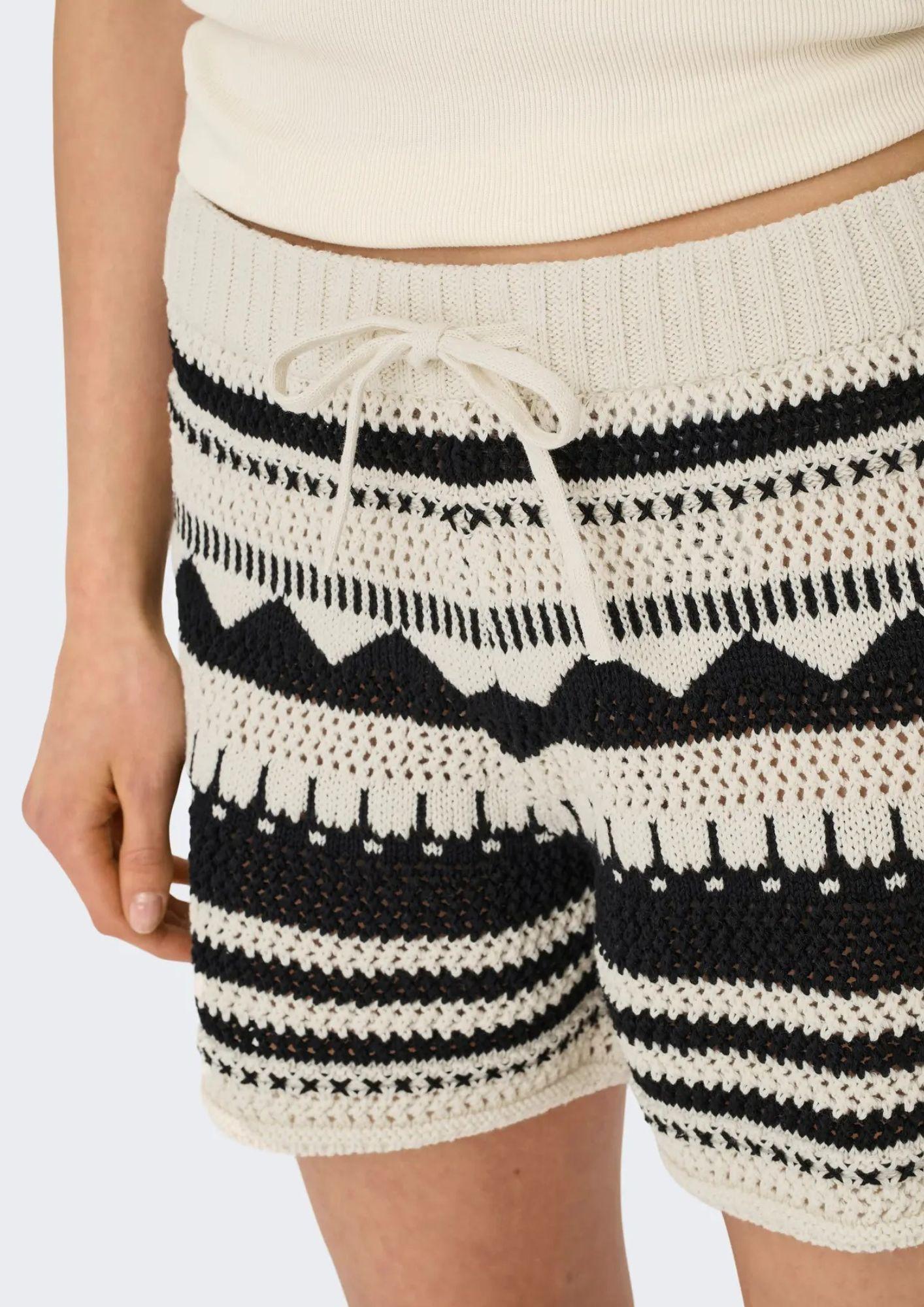 Pantaloncino Donna Beige e Nero - Santangelo