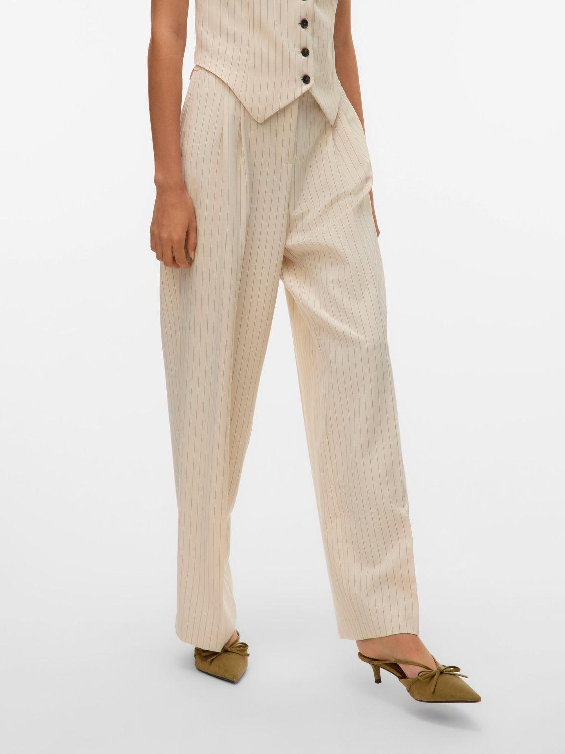 Pantalone Wide Fit Donna Oatmeal - Santangelo