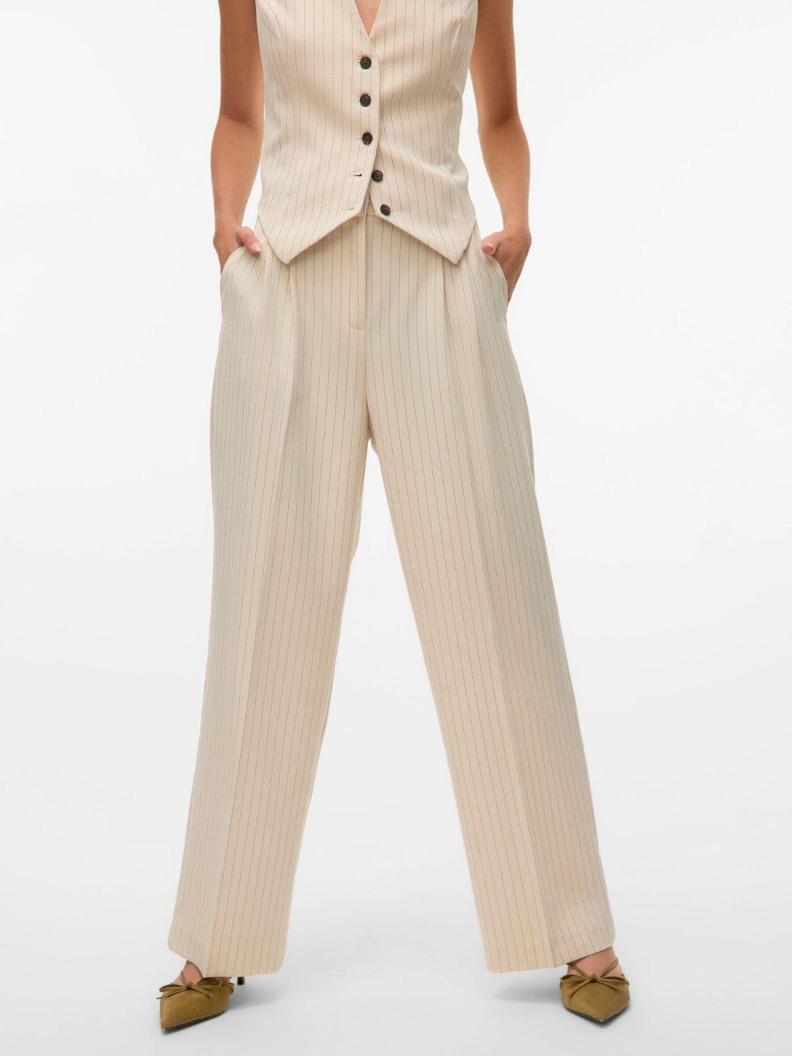 Pantalone Wide Fit Donna Oatmeal - Santangelo