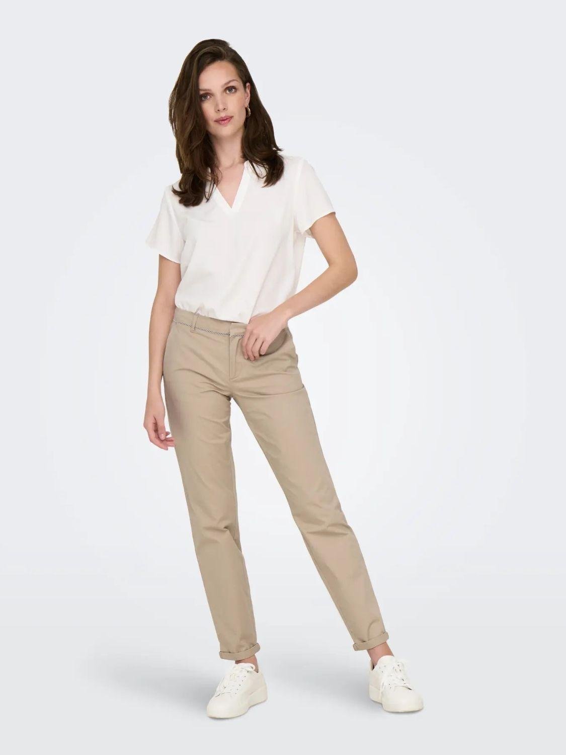 Pantaloni Donna Beige - Santangelo