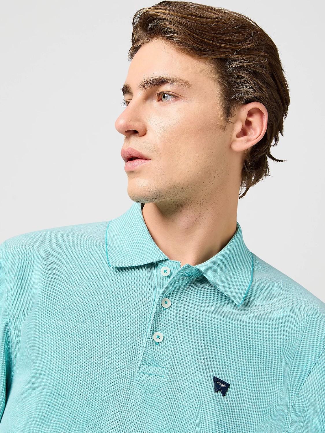 Refined Polo Shirt Uomo Teal - Santangelo