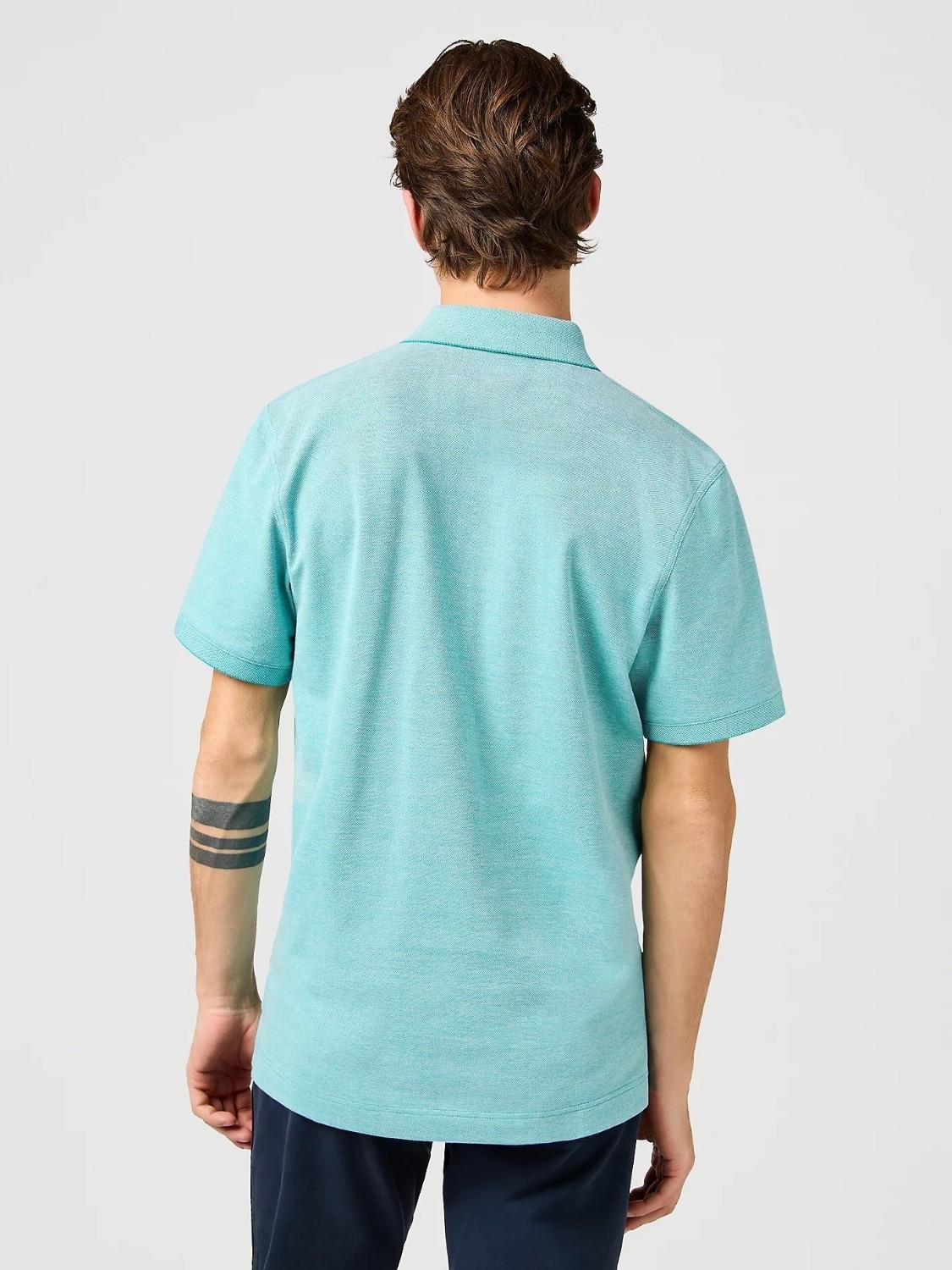 Refined Polo Shirt Uomo Teal - Santangelo