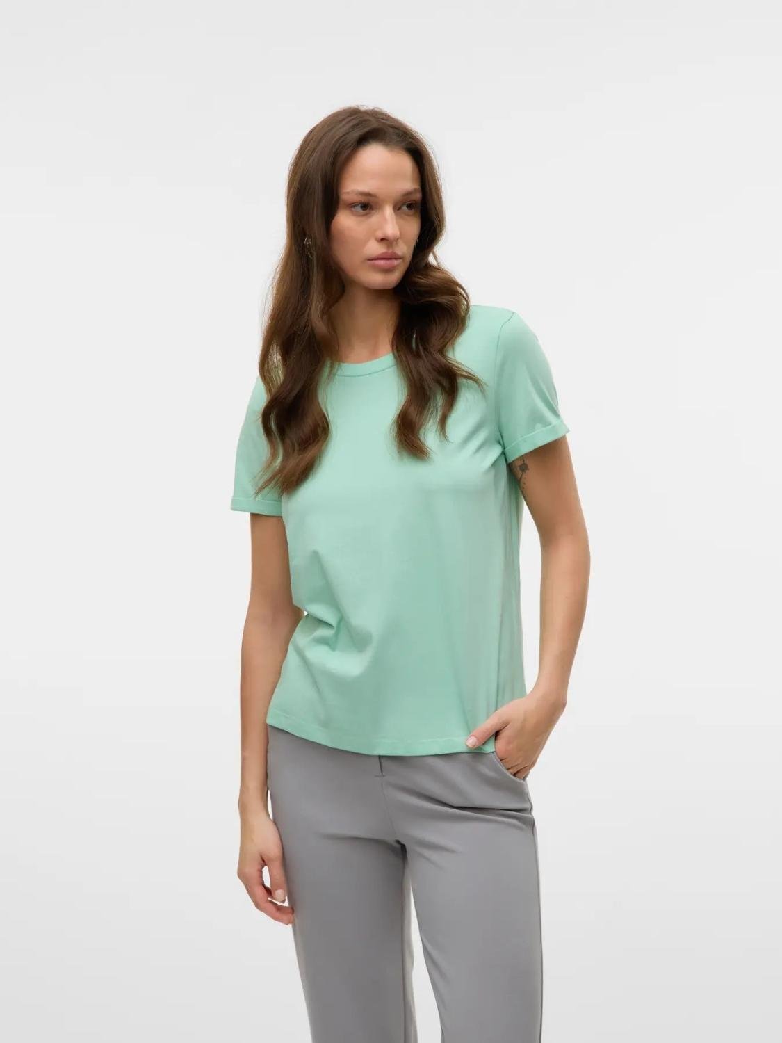T-Shirt Donna Vmpaula Verde Chiaro - Santangelo