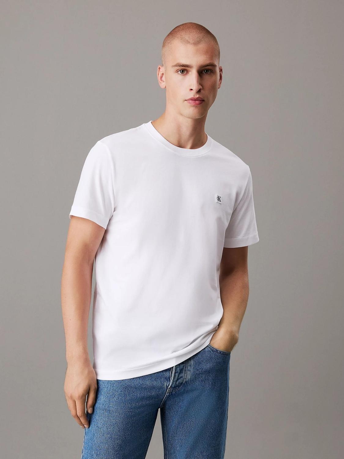 T-shirt in cotone con stemma Uomo Bright White - Santangelo