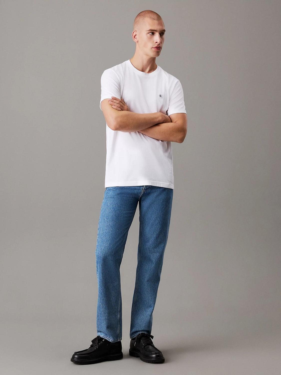 T-shirt in cotone con stemma Uomo Bright White - Santangelo