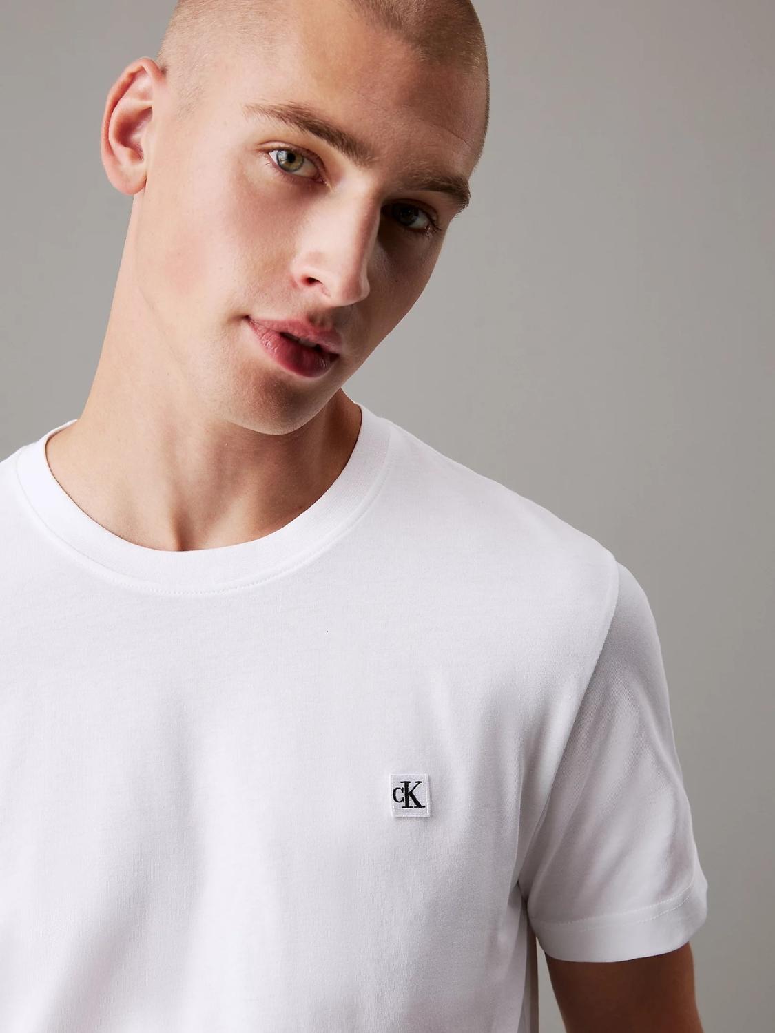 T-shirt in cotone con stemma Uomo Bright White - Santangelo