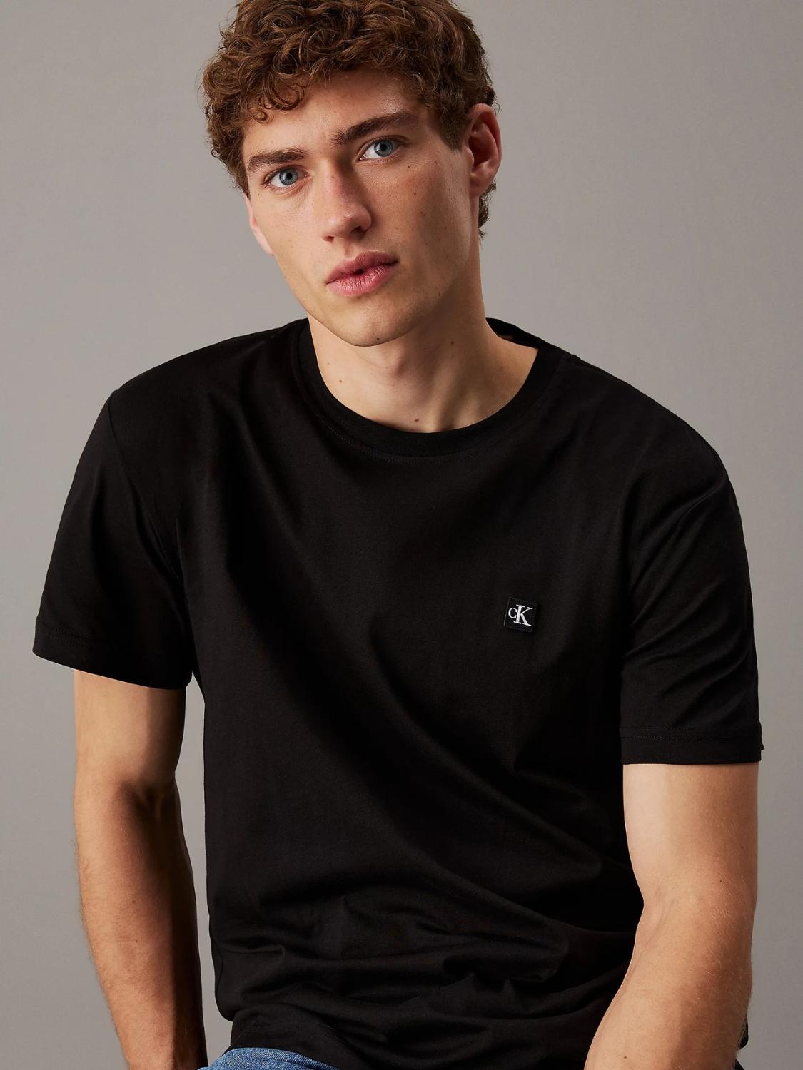 T-shirt in cotone con stemma Uomo Ck Black - Santangelo