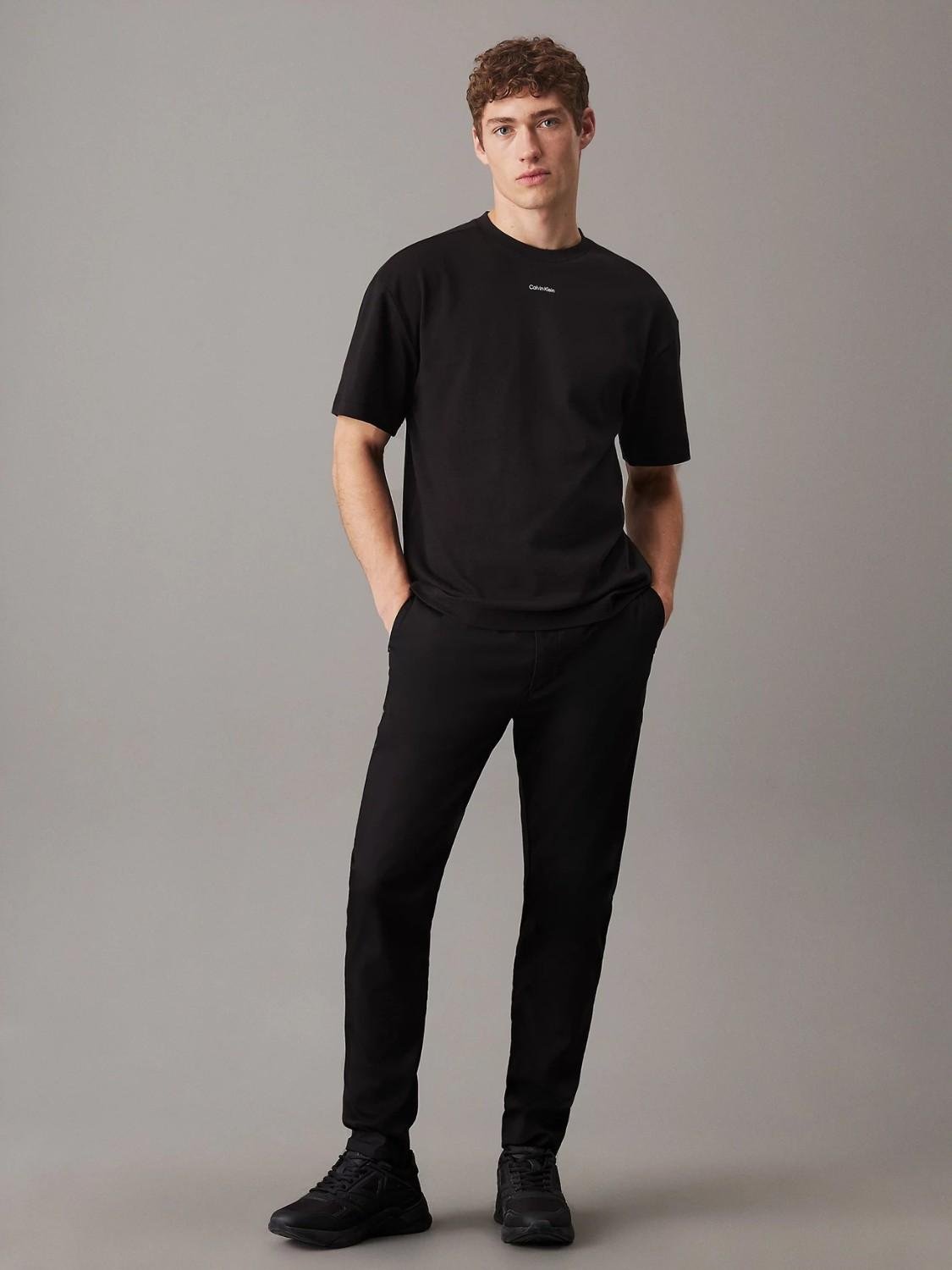 T-shirt in cotone interlock taglio relaxed Uomo CK Black - Santangelo