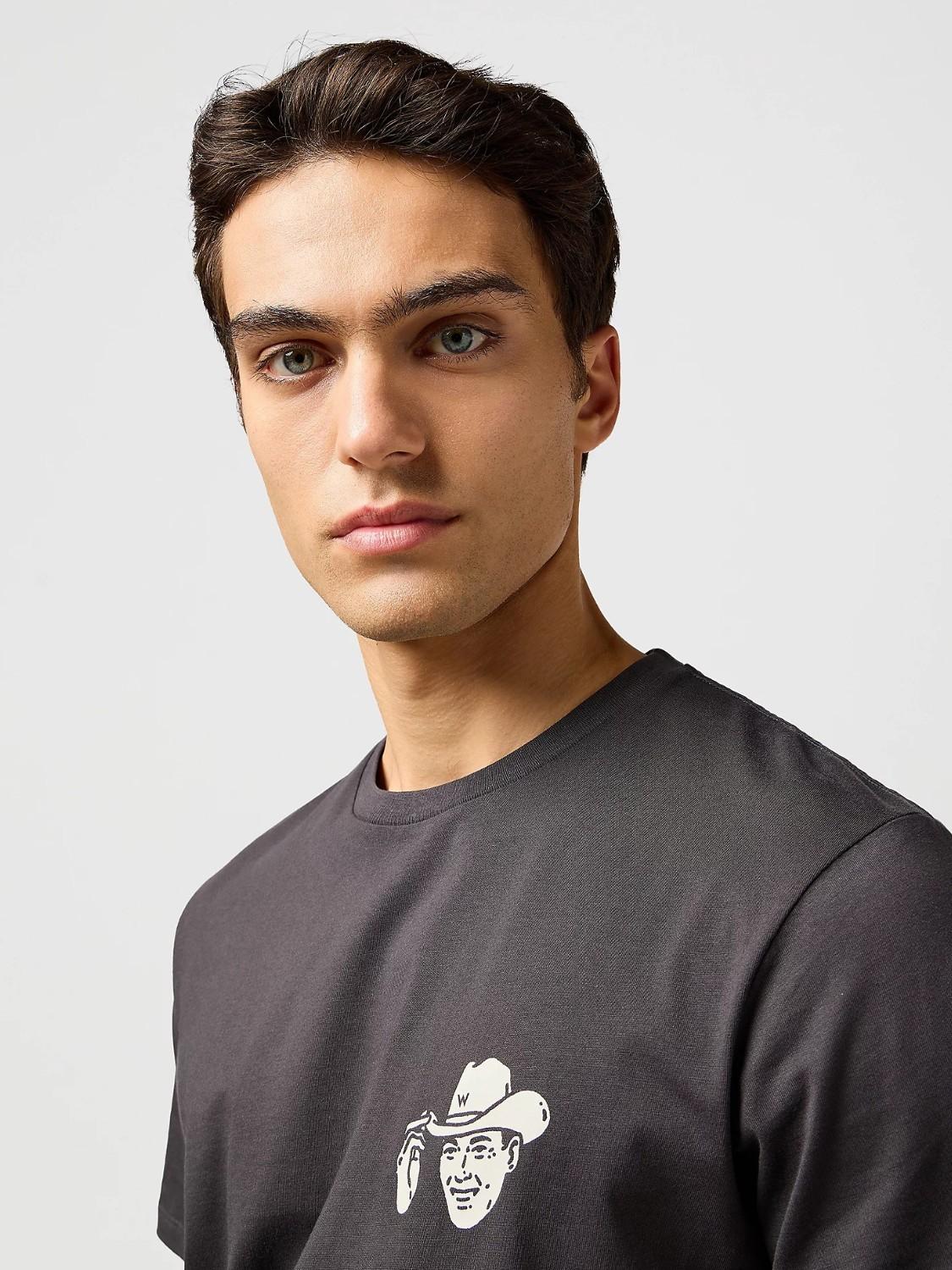 T-Shirt Small Graphic Uomo Faded Black - Santangelo