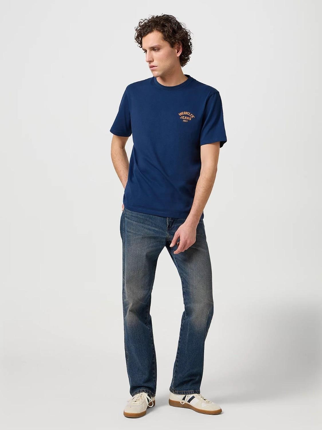 T-Shirt Small Logo Uomo Blu Navy - Santangelo