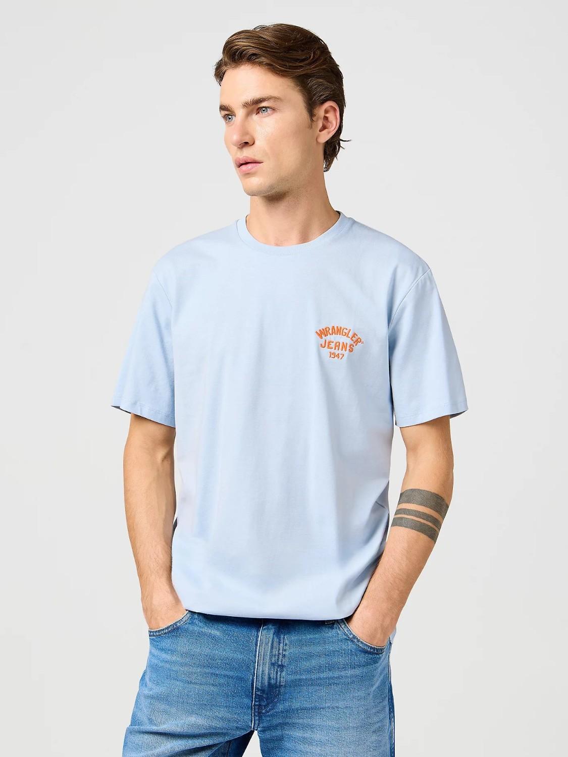 T-Shirt Small Logo Uomo Niagara Mist - Santangelo