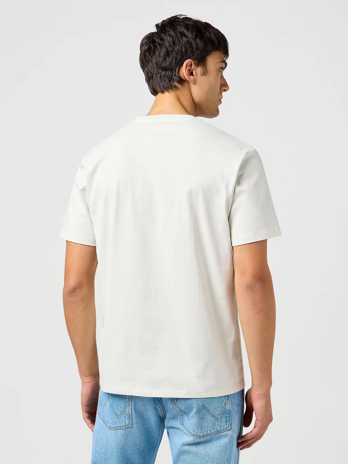 T-Shirt Small Logo Uomo Vintage White - Santangelo