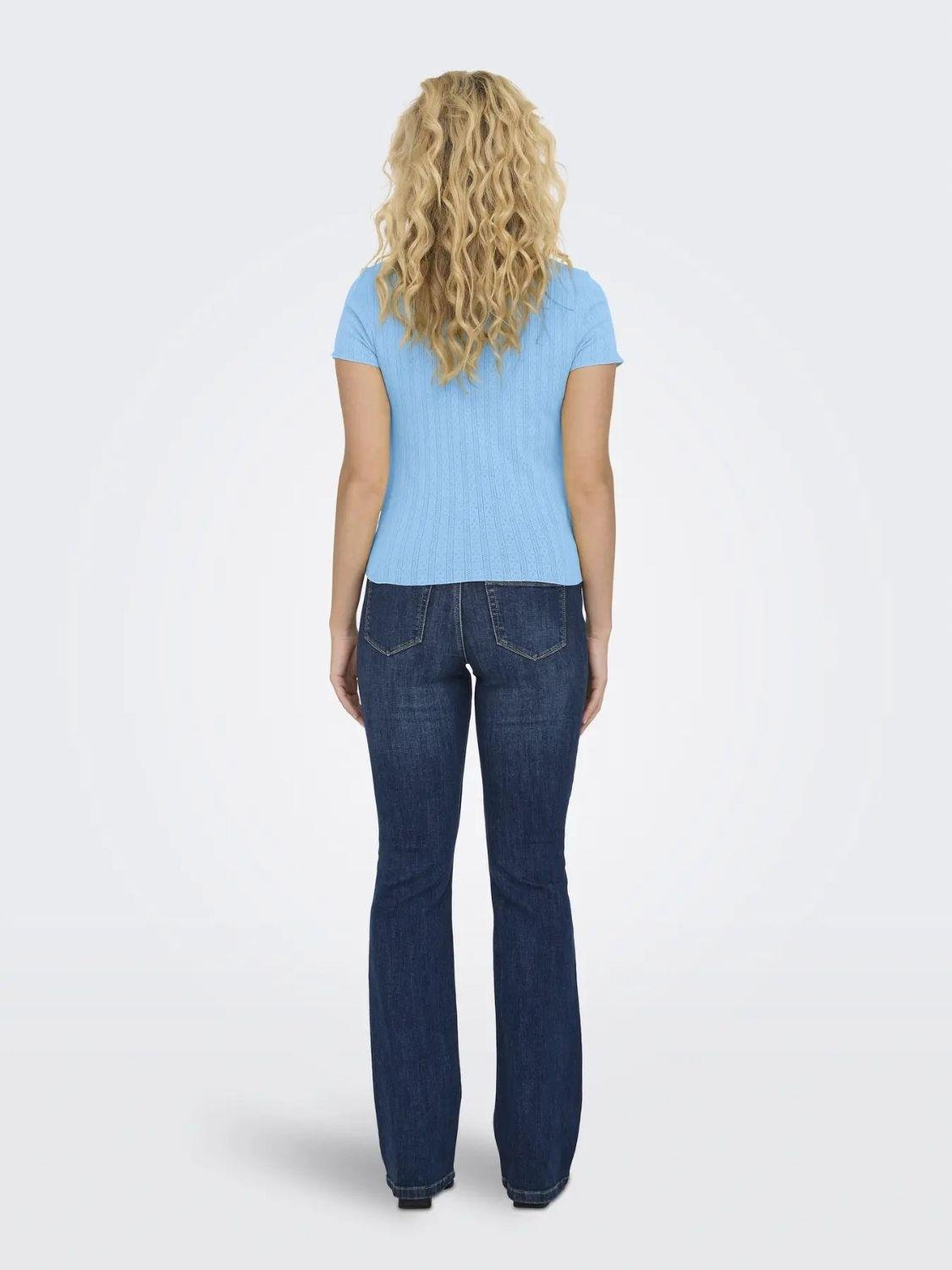 Top aderente Donna Azzurro - Santangelo