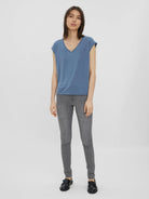 Top Donna Blu Cina - Santangelo