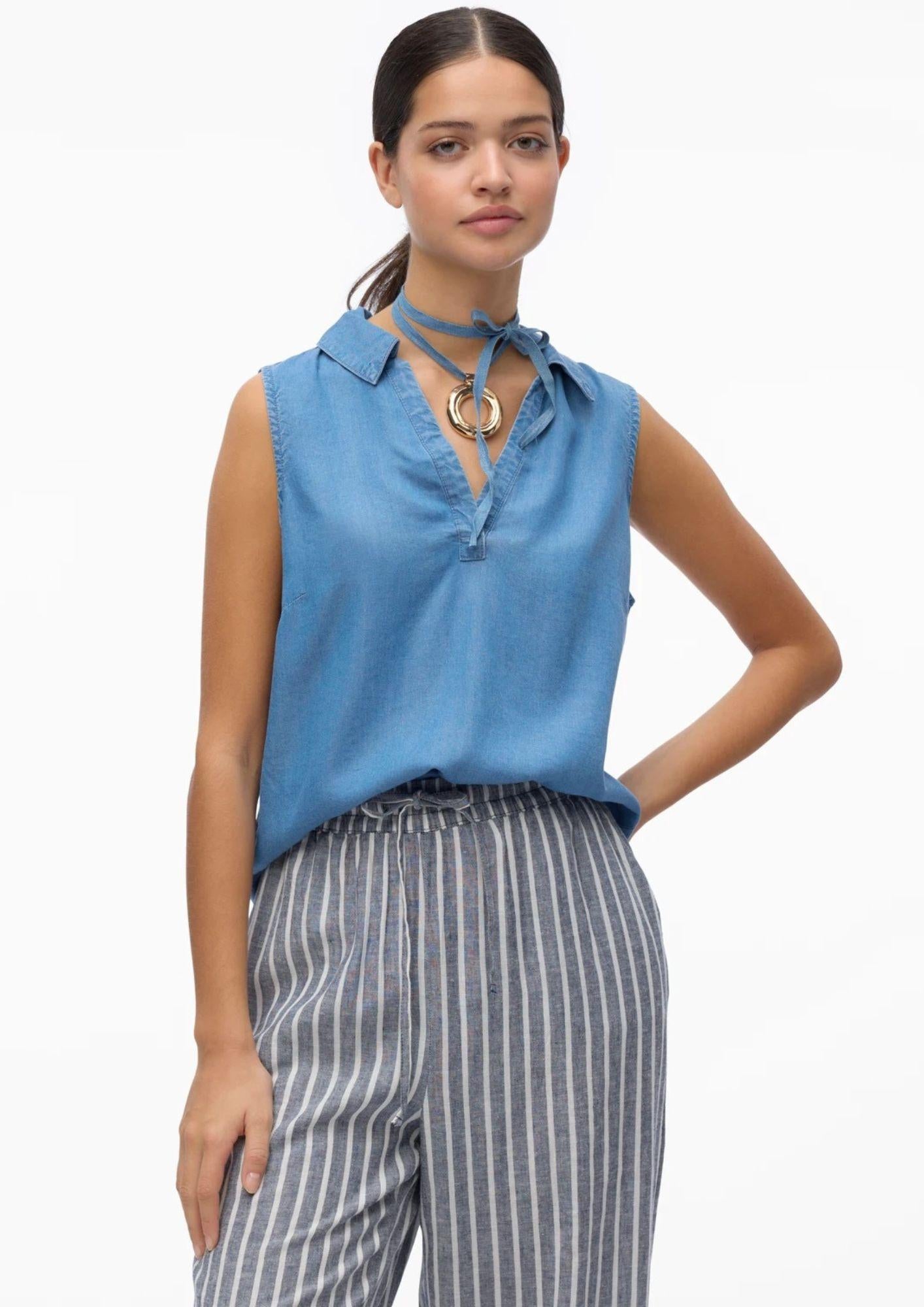 Top Donna Blue Denim - Santangelo