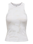 Top Donna Bright White Pale gold foil - Santangelo