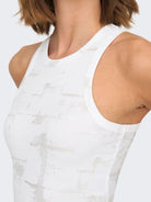 Top Donna Bright White Pale gold foil - Santangelo