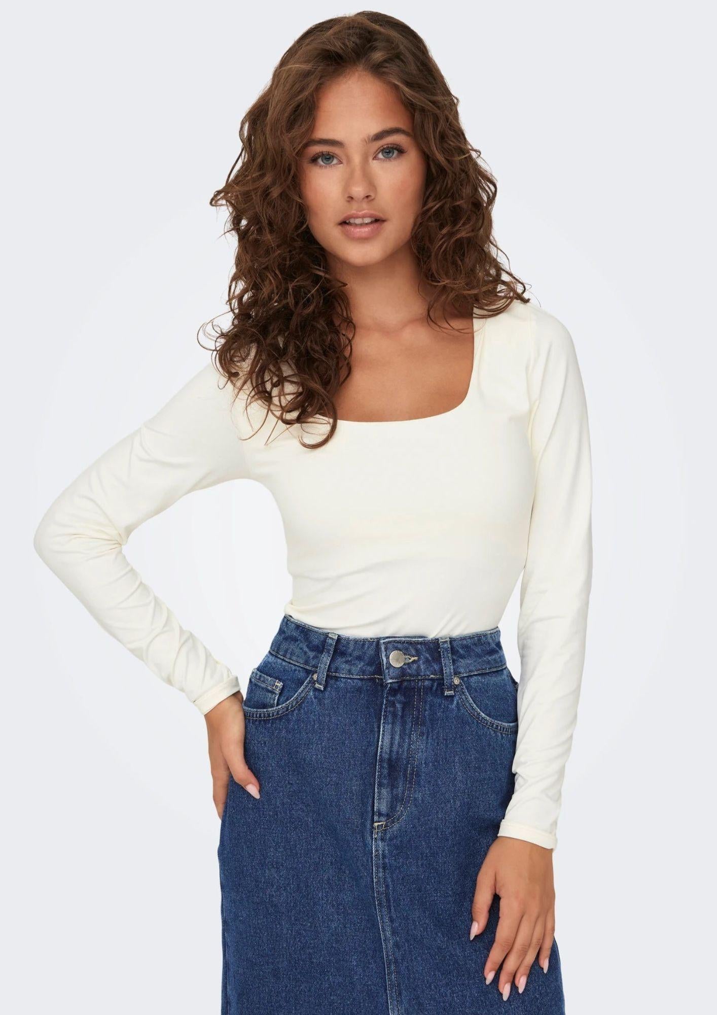 Top Donna Only Onlea Bianco - Santangelo