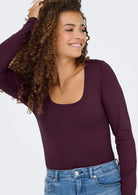 Top Donna Only Onlea Bordeaux - Santangelo