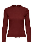 Top Donna Only Onlemma Rosso Bordeaux - Santangelo