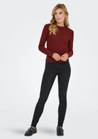 Top Donna Only Onlemma Rosso Bordeaux - Santangelo