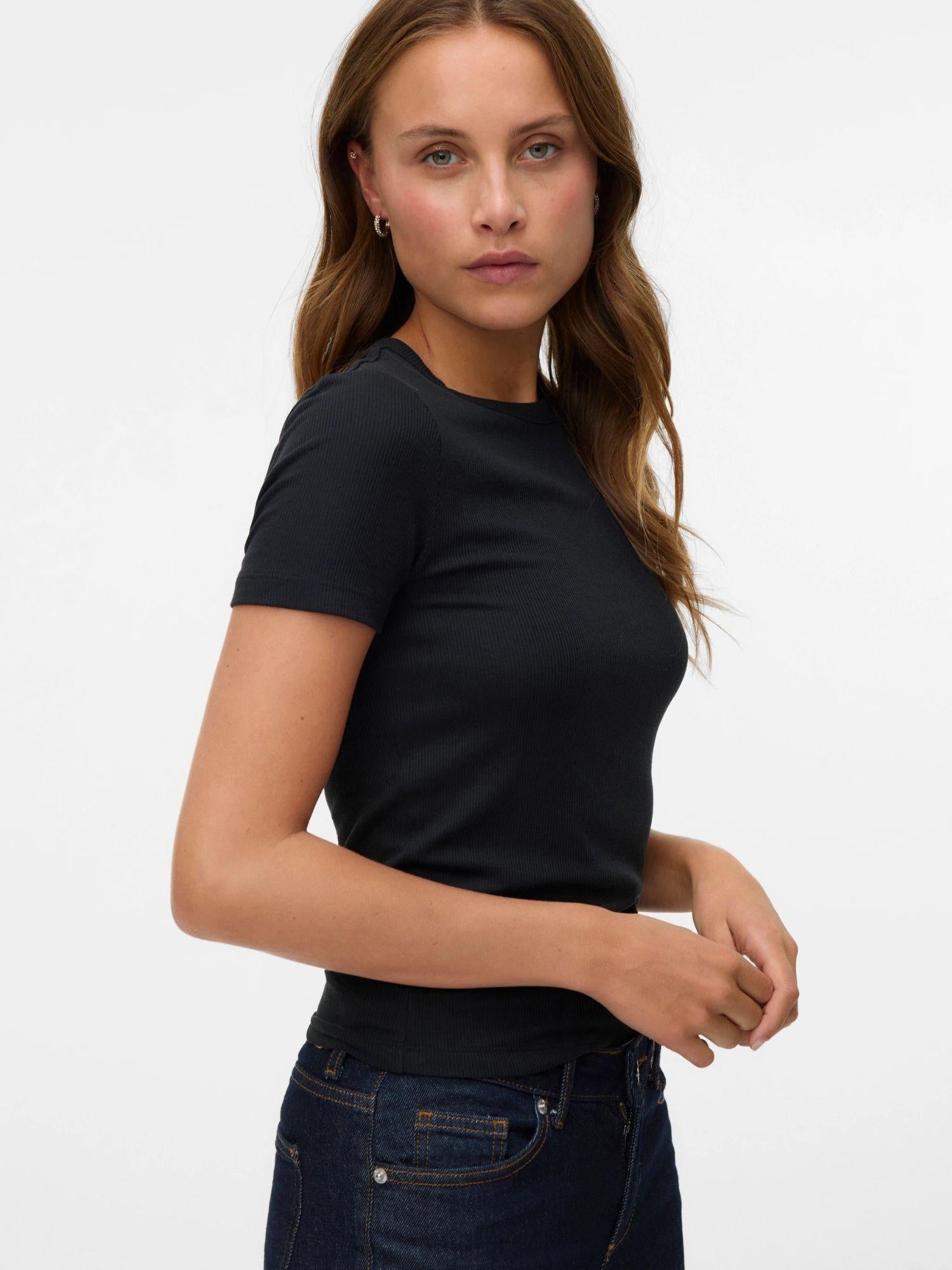 VERO MODA Vero Moda AWIRWINA Top Donna Nero T-Shirt