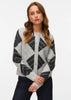 Vero Moda Cardigan Donna Dae Grigio Chiaro Dettaglia Grigio scuro
