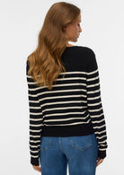 Vero Moda Cardigan Donna Nero e Bianco - Santangelo