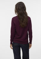VERO MODA Vero Moda Cardigan Donna Silje Bordeaux Knit Cardigan
