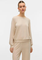VERO MODA Vero Moda Felpa Donna Hali Beige Felpa