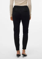 VERO MODA Vero Moda Pantalone Donna Eva Nero Gessato Pantalone