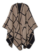 Vero Moda VMFIONA Poncho Mantella Donna Silver Mink Black - Santangelo