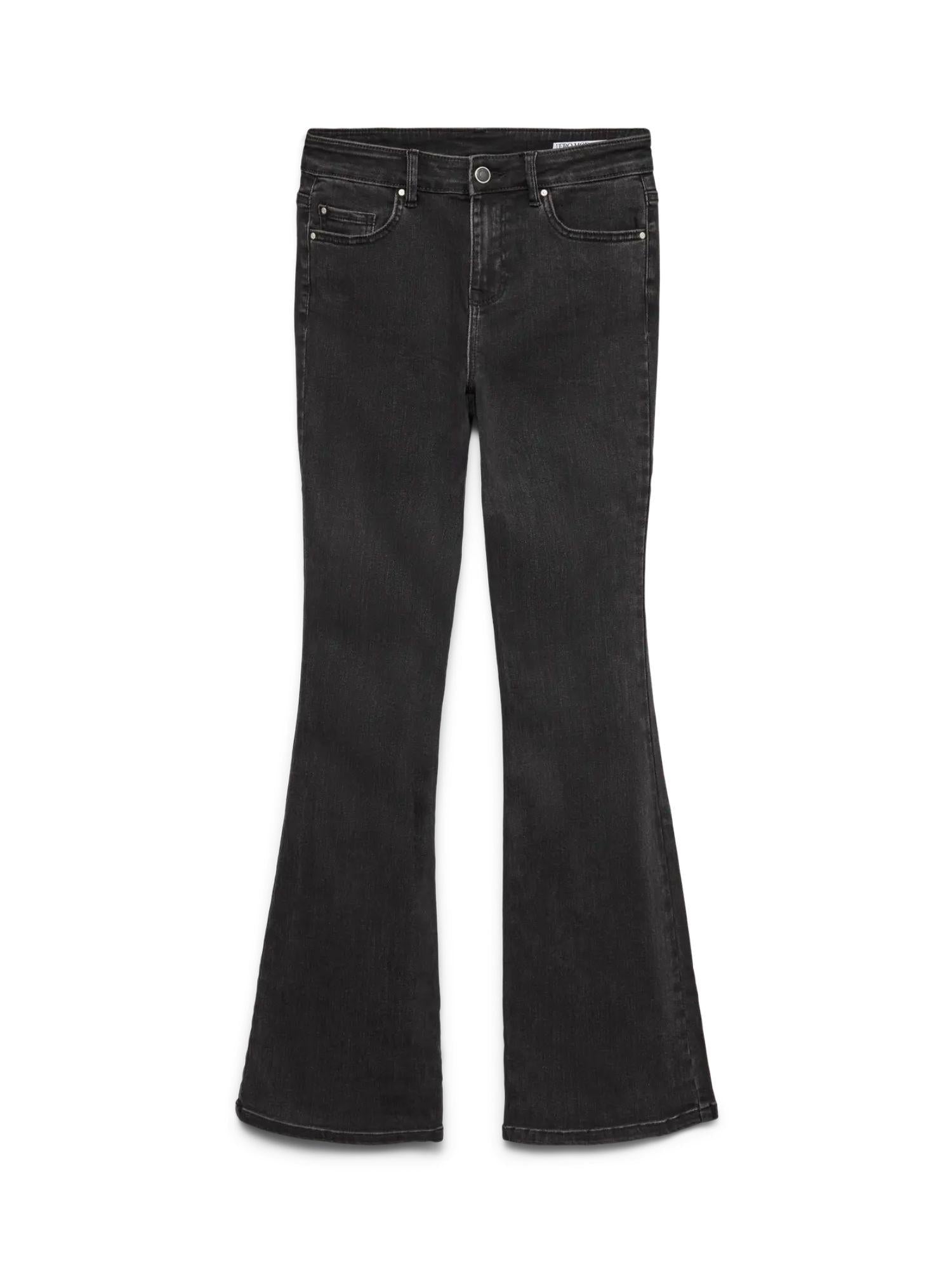 Vero Moda VMFLASH Flared Fit Jeans Donna Nero - Santangelo