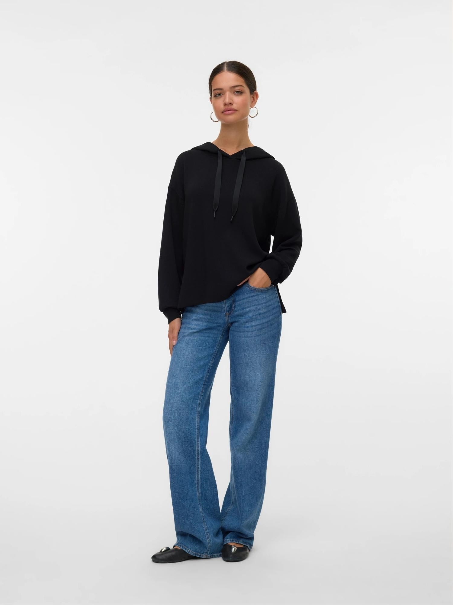 Vero Moda VMHALI Felpa Donna Nero - Santangelo
