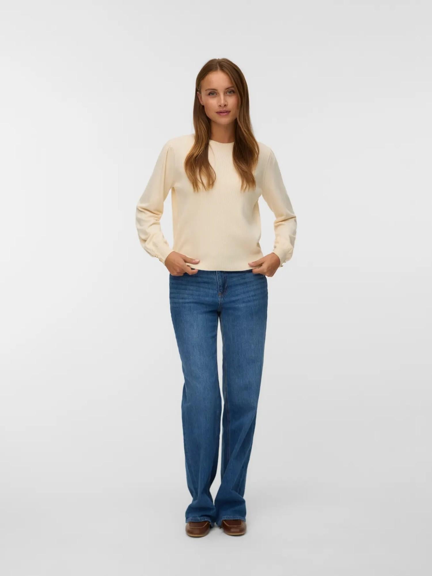 Vero Moda VMHOLLYKARIS Pullover Donna Birch - Santangelo
