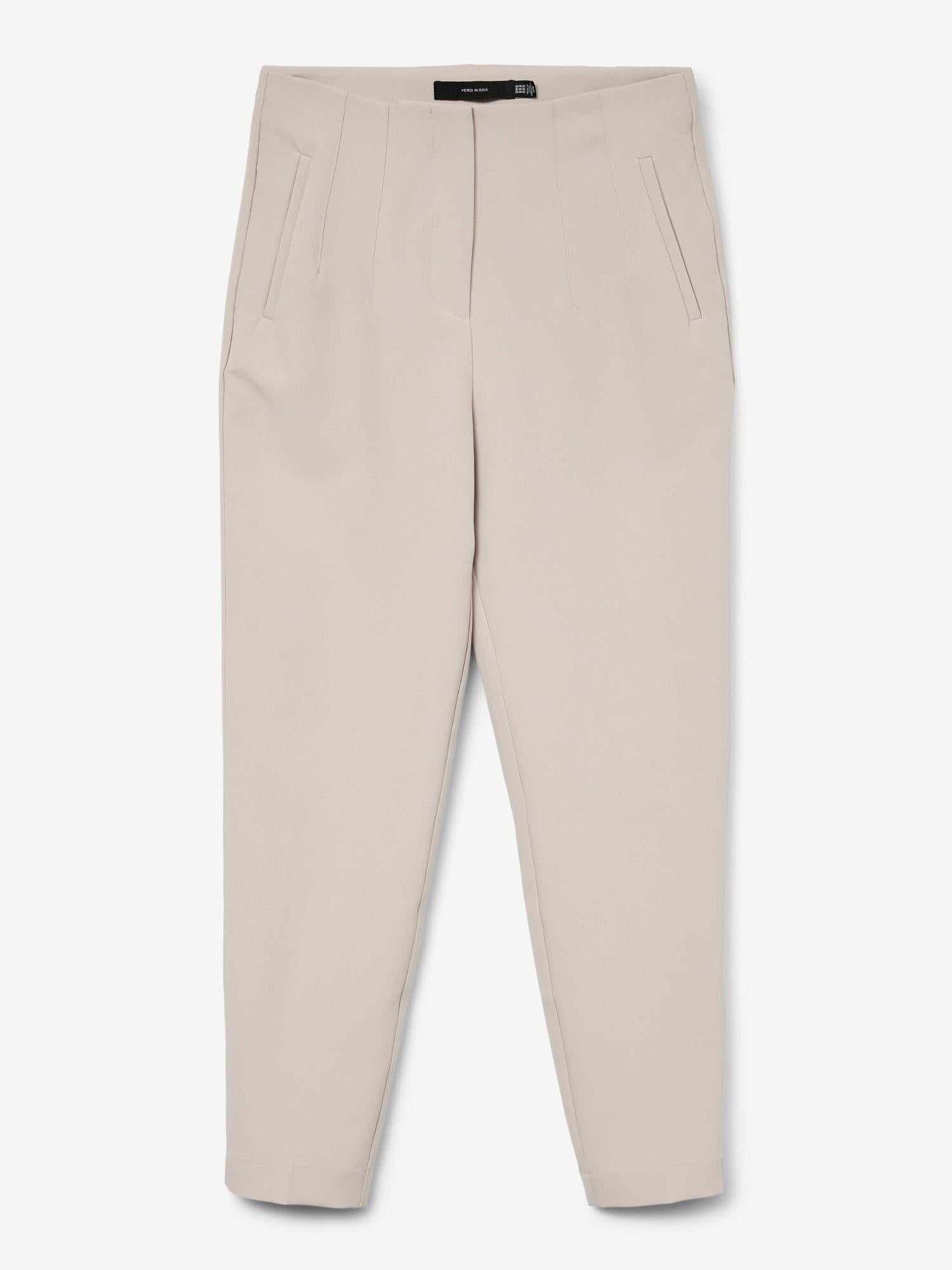 VERO MODA Vero Moda VMLINA Vita alta Pantaloni Donna Silver Cloud Pantalone